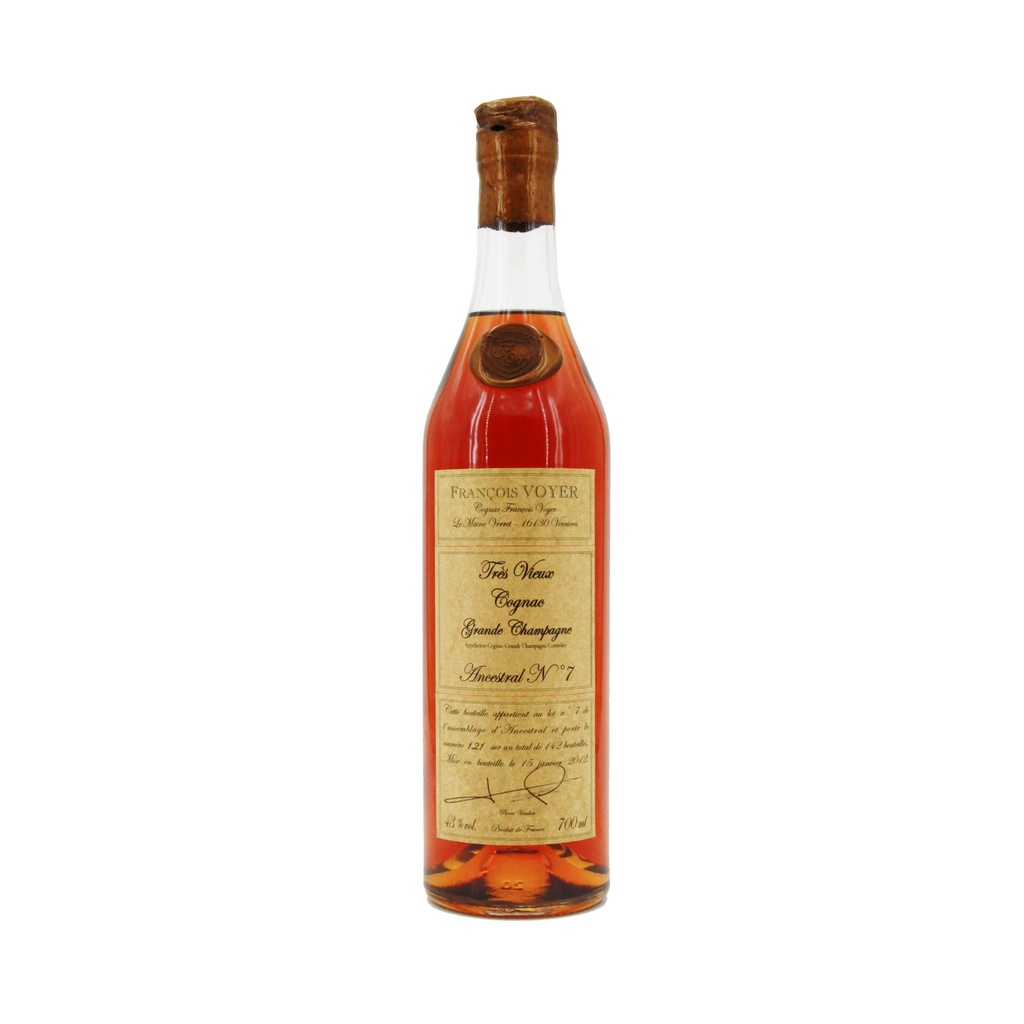 Francois Voyer Cognac Ancestral No. 7 Grande Champagne - 43% ABV (w/ Wooden Box)