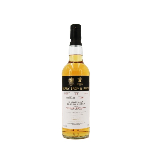 [BERRY03_83_0700] Berrys' Teaninich Single Malt Scotch Whisky 1983 (Cask No. 6739) - 46.0%