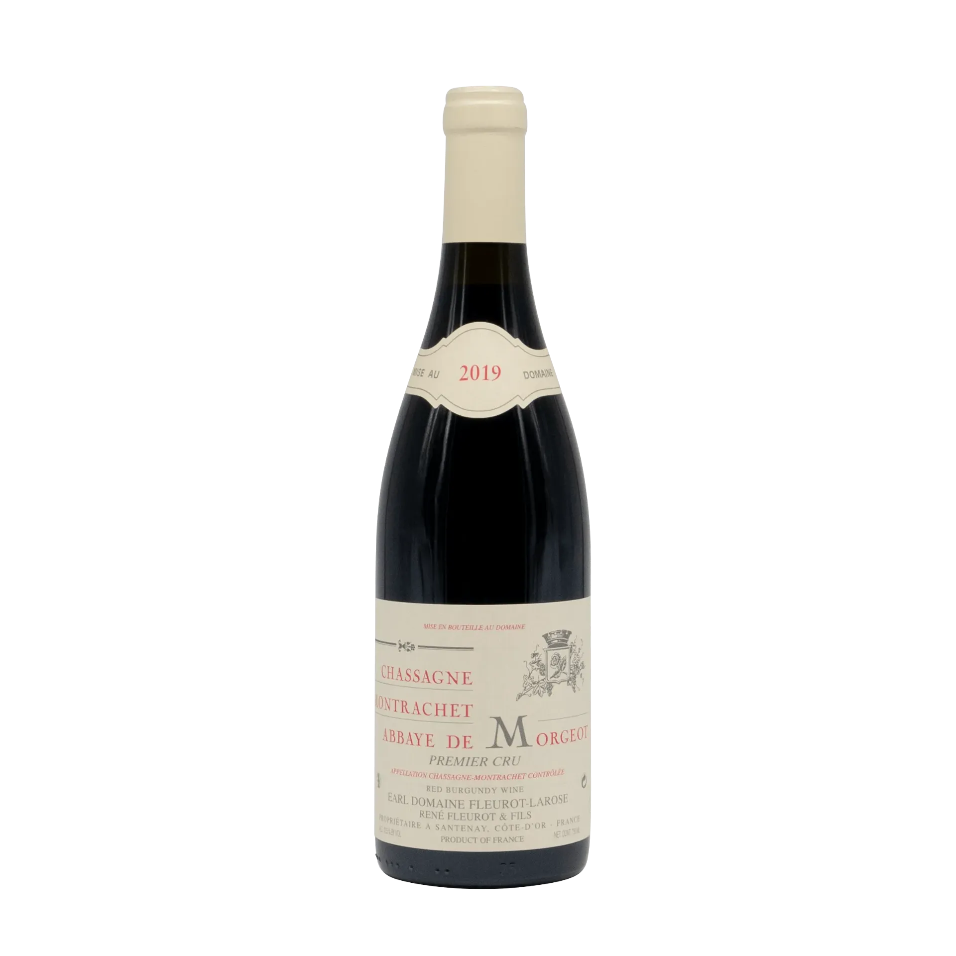 [FLEUL05_19_0750] Fleurot Larose Chassagne Montrachet 1er Cru Abbaye de Morgeot Rouge 2019