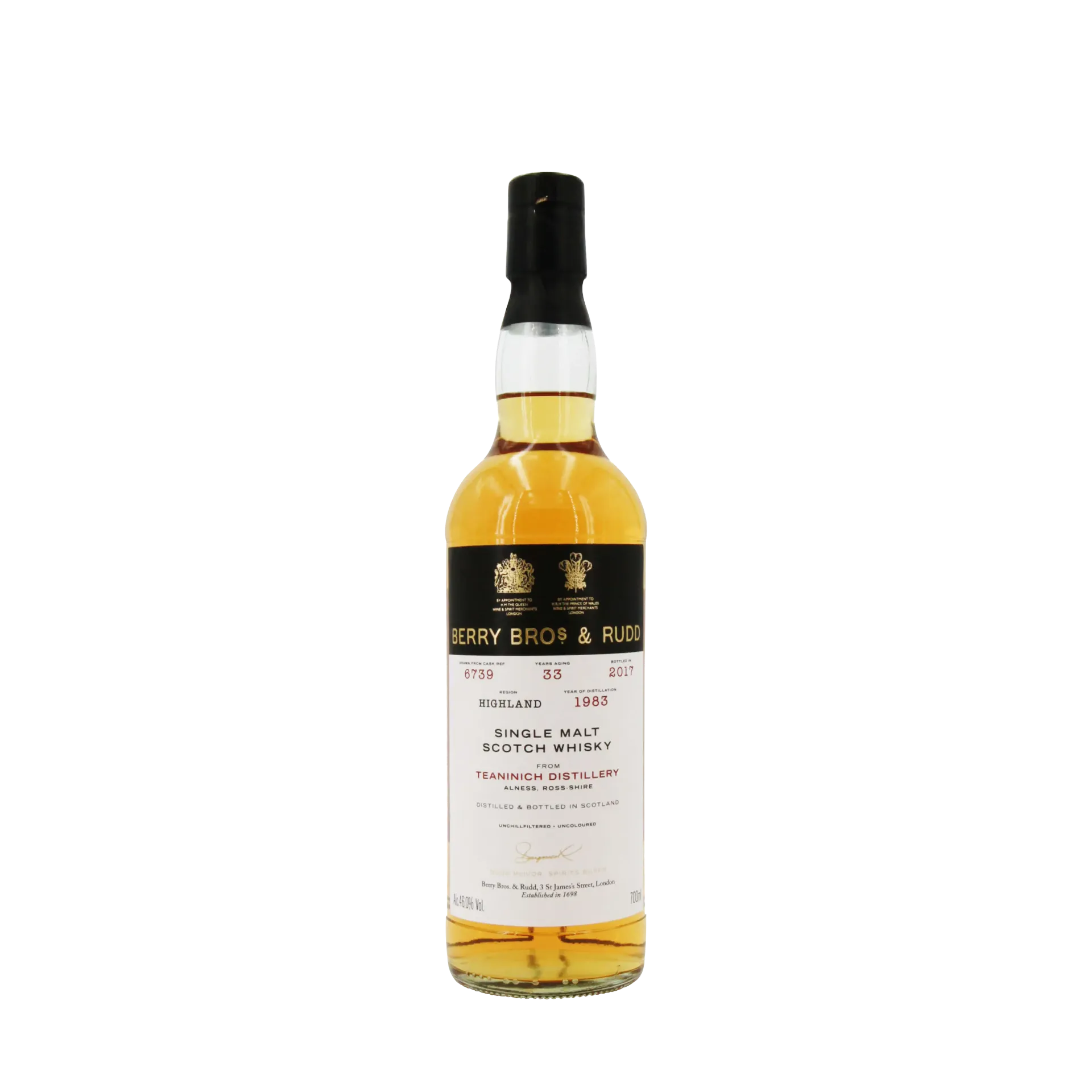 [BERRY03_83_0700] Berrys' Teaninich Single Malt Scotch Whisky 1983 (Cask No. 6739) - 46.0%