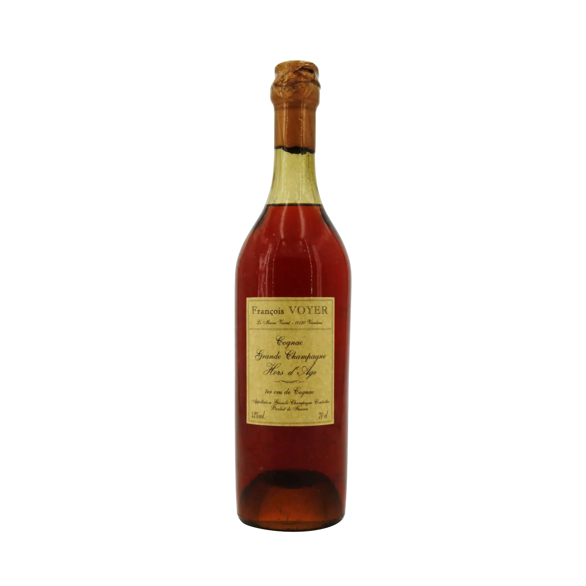 [VOYER10_NV_700] Francois Voyer Cognac Hors d'Age Grande Champagne - 43% ABV (w/ Wooden Box)