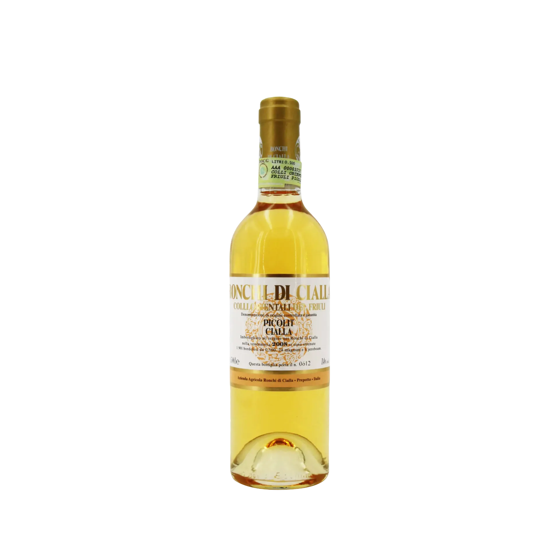 [RONCI02_08_0500] Ronchi di Cialla Picolit di Cialla DOCG (500ml, 2008)