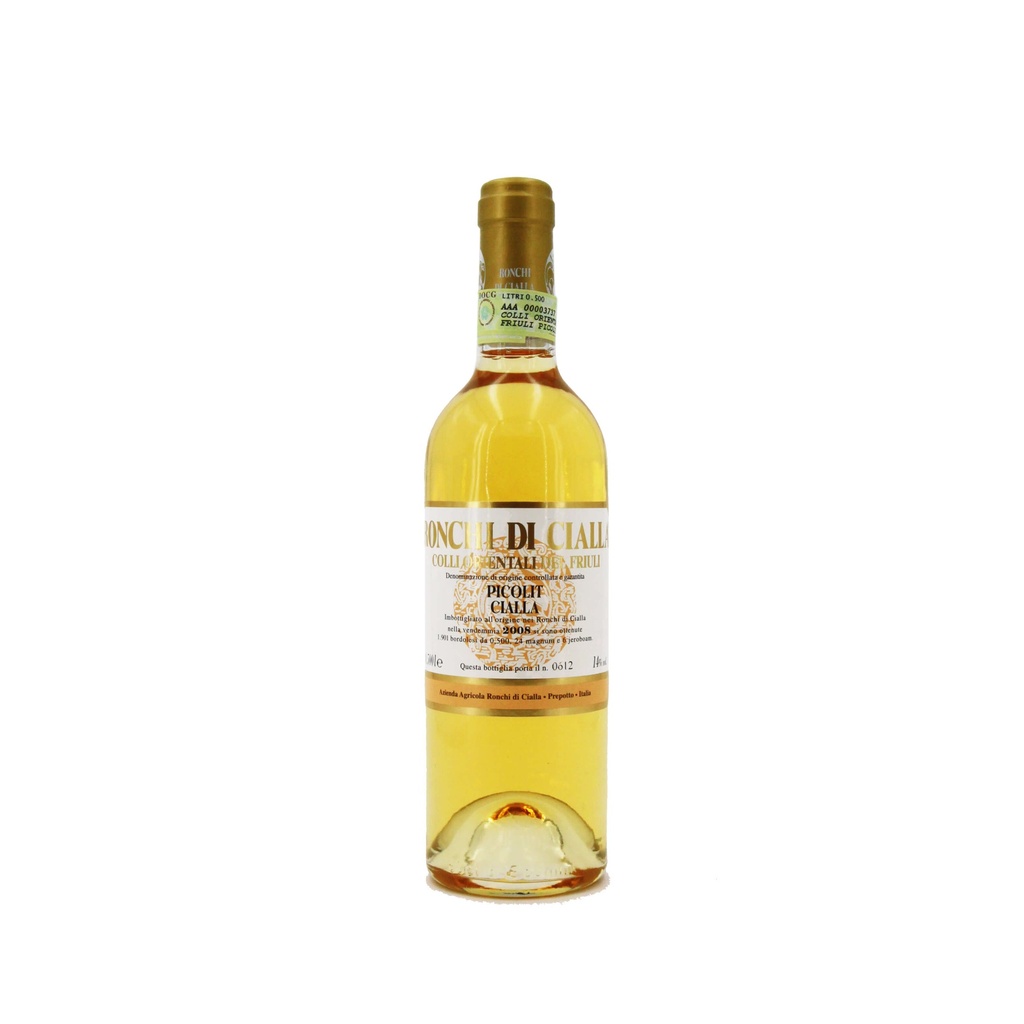 [RONCI02_08_0500] Ronchi di Cialla Picolit di Cialla DOCG (500ml, 2008)